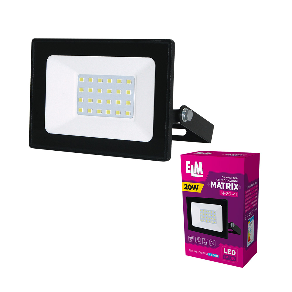 Прожектор світлодіодний ELM Matrix M 20 Вт 6500К